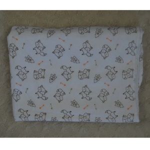 Koala Baby Fox Arrows Trees Receiving Blanket White Brown Orange Flannel Foxes